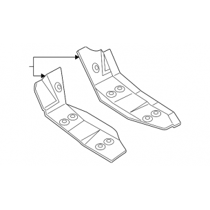 WEB101840-Land Rover-Теплозащитный экран левый приемной трубы RRP38 V8-1