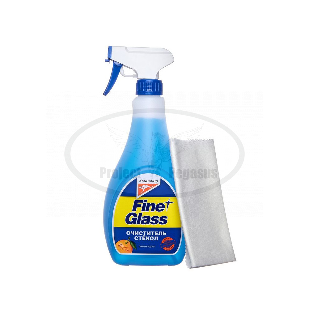 320119-KANGAROO-Очиститель стекол с запахом апельсина Fine glass, 500 мл-1
