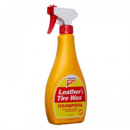 330125-KANGAROO-Полироль универсальный для кожи, резины и пластика Leather & Tire Wax, 500мл-3
