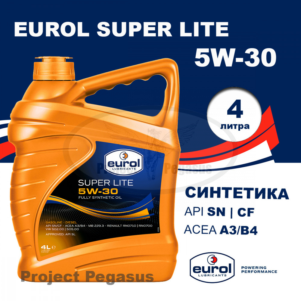 E1000914L-EUROL-Моторное масло Eurol Super Lite 5W-30 SN/CF 4л-1