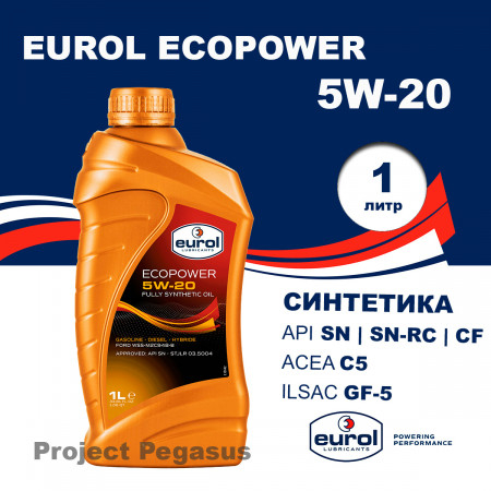 E1000721L-EUROL-Моторное масло Eurol Ecopower 5W-20, 1л-1