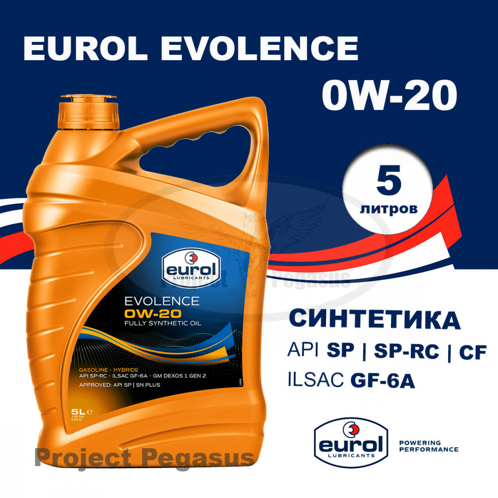 E1001285L-EUROL-Моторное масло Eurol Evolence 0W-20 SN/GF-5 5л-1