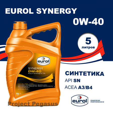 E1000645L-EUROL-Моторное масло Eurol  Synergy 0W-40 SN/CF 5л-1