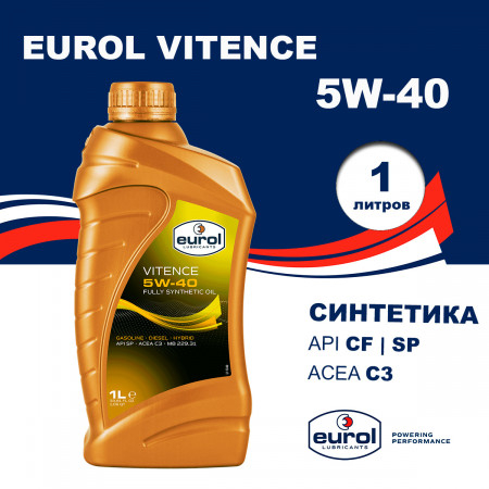 E1001911L-EUROL-Моторное масло Eurol Vitence 5W-40 API SP, ACEA C3, 1л-1