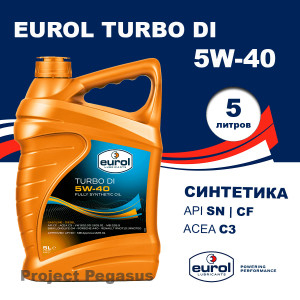 E1000855L-EUROL-Моторное масло Eurol Turbo DI 5W-40 SN/CF 5л-1