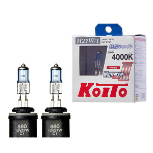 P0728W-Koito-Лампа высокотемпературная Koito Whitebeam H27/1 12V 27W (55W) 4000K (комплект 2 шт.)-1