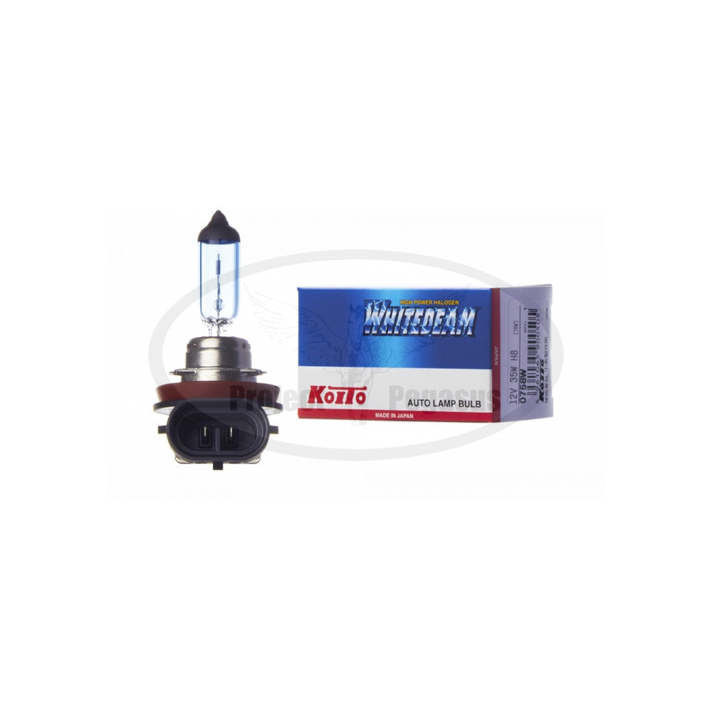 0758W-Koito-Лампа высокотемпературная Koito Whitebeam H8 12V 35W (70W) 4000K (уп. 1 шт.)-2