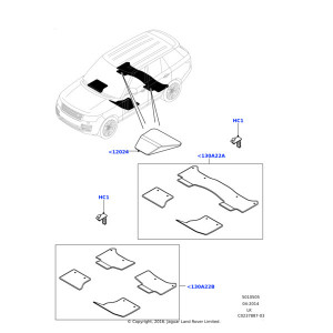 LR037781-Land Rover-Компл.напольн.ковриков - ковролин, Range Rover L405, LHD-1